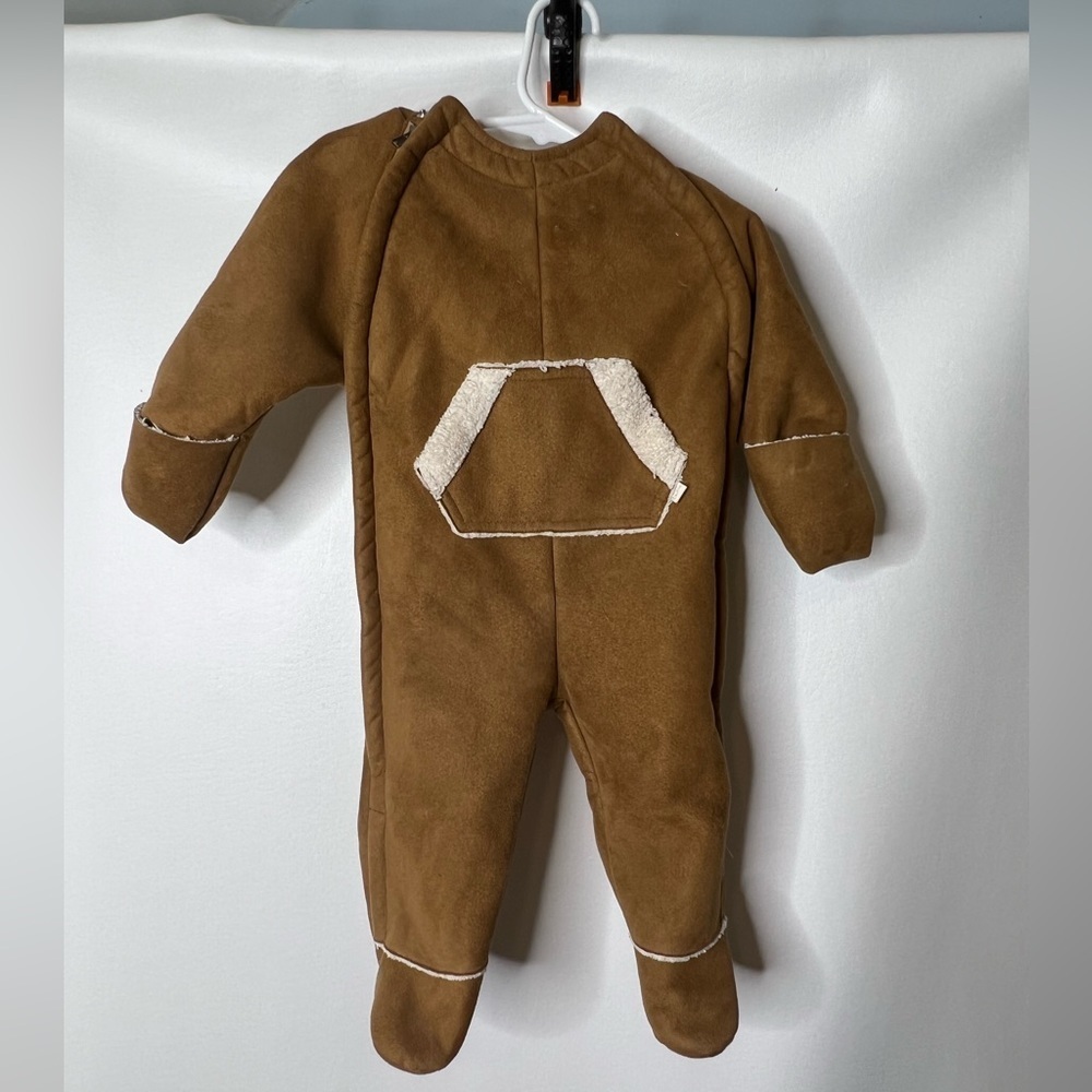 Baby gap brown shearling snowsuit sz 6-12m